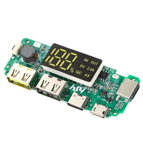 18650 Lithium Battery Protection Board Power Supply Module Board Dual USB Charging Port for DIY Power Bank Portable Charger 5Pcs