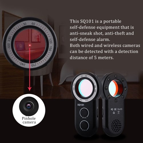 

SQ101 Portable Anti Spy Camera Detector Hidden Camera Detectors Bug Finder Anti-theft Alarm