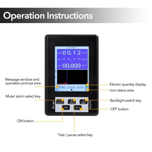 

BR-9B Handheld Portable Digital Display Nuclear Radiation Detector
