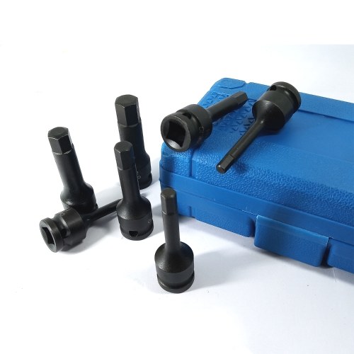

7pcs Impact Socket Bit Set 3/8-inch Drive Chrome Molybdenum Steel Hex Key Socket Metric Allen Bit Impact Spline Socket Bit Set (4mm-12mm)