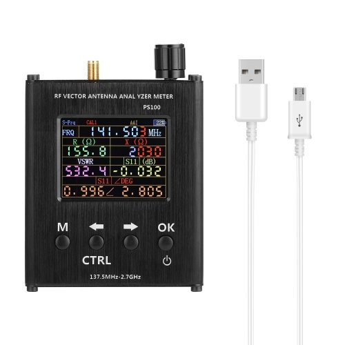 N1201SA 137.5MHz-2.7GHz Análisis de antena Instrumento de medición Medidor de onda estacionaria Probador de antena Analizador de impedancia vectorial de RF