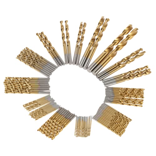 

99pcs/set Titanium Coated HSS Twist Drill High Speed Steel Twist Drill Bits Tool Set Metric System 1.5mm-10mm