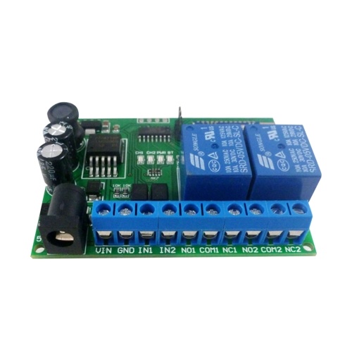 DC5-24V/10A 2 Channel BT 4.0 BLE Relay Module for Remote Control Switch Compatible with i-Phone and Androids