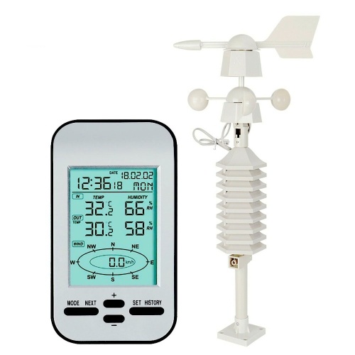 WS0282 Estación meteorológica doméstica pequeña multifuncional Instrumento meteorológico LCD Mini pronóstico del tiempo Medidor inalámbrico de temperatura y humedad Higrotermógrafo inalámbrico