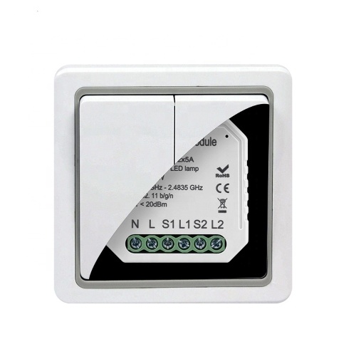 

Tuya WiFi QS-WIFI-S05 One Way Intelligent Switch Module Intelligent Home Light Fans Switch DIY Tool Household Home Multifunction Tool Compatible with Alexa Google Home
