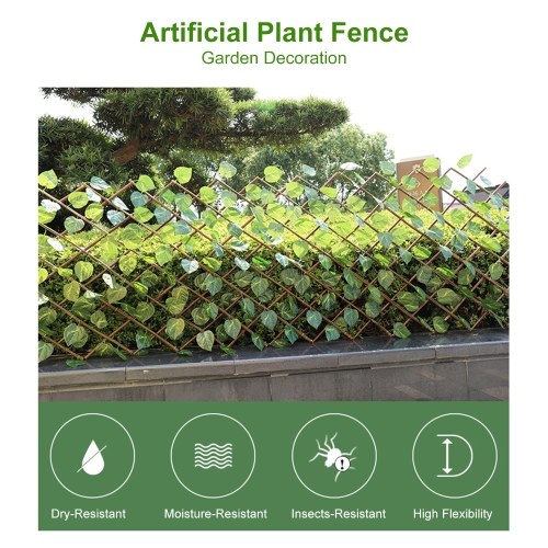 

40CM Lifelike Courtyard Railings Garden Decoration Expandable Plant Natural Fence Waterproof Dampproof Paling