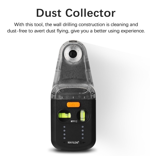 

MAYILON 2 In 1Electric Drilling Dust Collector Laser Level Household Wall Electric Suction Vacuum Drilling Dust Collector with Laser Level Function Bracket