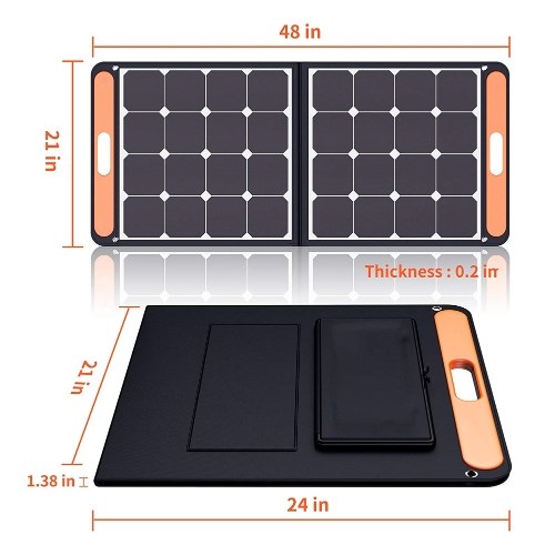 

100W Outdoor USB Solar Panel Bag Portable Solar Power Recharger Mobilephone Recharging Tool Folding Removable Solar Panels