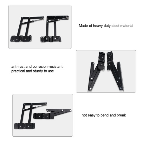 

2pcs Table Folding Lifter Hydraulic Air Support Lift Rod Lifting Rack Shelf For Coffee Computers Table Lift Up Hinge Spring