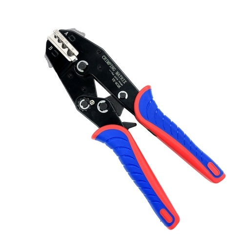 

Quick Change Crimping Tool for Non-insulated Terminals 0.5-10mm² (20-7 AWG) Multifunction Ratcheting Wire Crimper Pliers