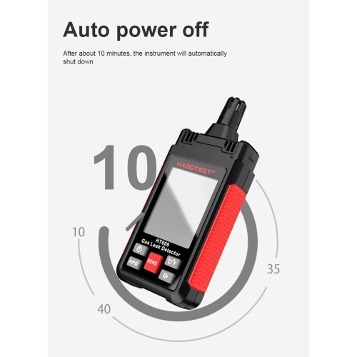 HABOTEST HT609 Gas Leak Detector Combustible Gas Detector with LCD Display Audible and Visual Alarm Ambient Temperature and Humidity Methane Natural Gas Hydrogen Detector 