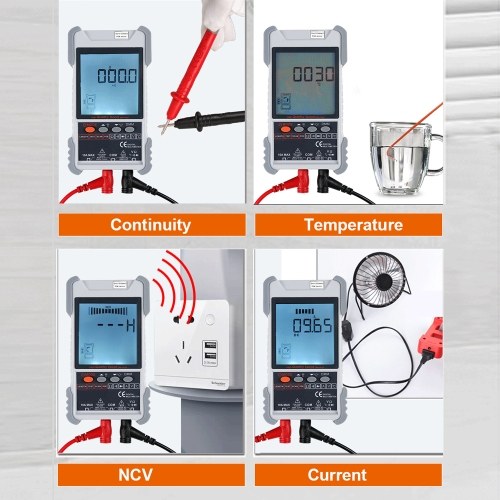 Handheld Portable 2in1 Network Cable Tester Multimeter LCD Display with Backlight Analogs 