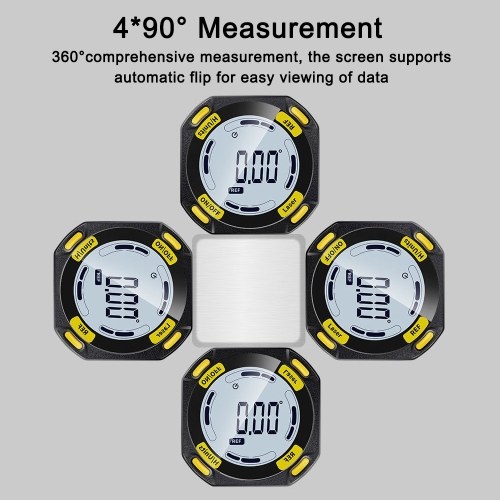 

5-Sided Strong Magnetic Inclinator Digital Level 4 * 90° Inclinometer LCD Display Dipmeter Gauge 4 Unit Switchable
