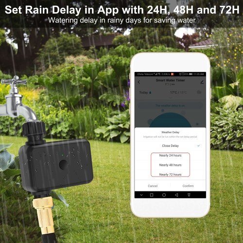 

Tuya Wifi Gardening Automatic Irrigation Water Timer Automatic Watering Device Garden Balcony Rain Sensing Control Intelligent Irrigation System Controller