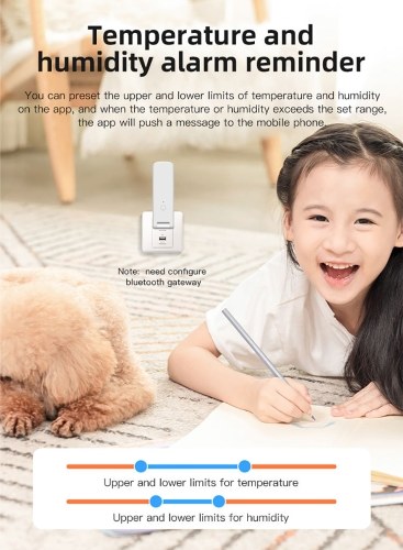 Intelligent BT Wireless Temperature and Humidity Sensor Intelligent Linkage Detector Wireless Temperature and Humidity Meter Sensor 