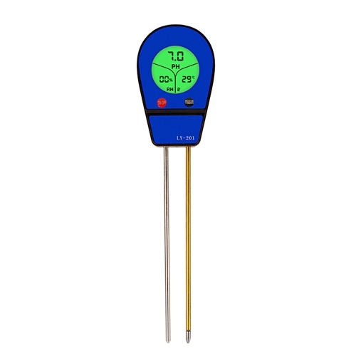 Misuratore di pH del suolo 3 in 1 Temperatura di umidità Tester di pH Umidità Luce solare Giardino Fiori Rilevatore di umidità Misuratore di sensore di umidità del suolo