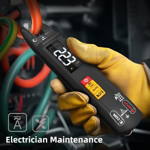 3in1 Handheld Digital Multimeter Clamp Ammeter Electric Test Pen LCD Color Display Handheld Multimeter 6000 True RMS Counts Professional Voltage Capacitance Resistance Frequency Diode Duty Cycle Tester Live Wire Recognition Meter with Flashlight Illuminat 
