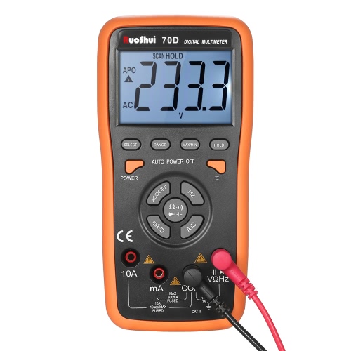 

RuoShui 5999 Counts Auto Range True RMS Многофункциональный цифровой мультиметр DMM с постоянным током постоянного тока Токовый из