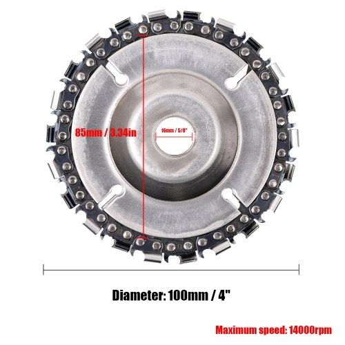 

4 Inch Grinder Disc and Chain 22 Tooth Fine Cut Chain Set for 100/115 Angle Grinders