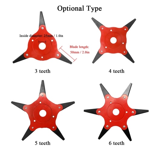 

180 Degrees Rotatable Lawn Mower Blade Brush Cutter Universal Accessories Garden Grass Trimmer Blades with Double-sided Cutting Edge