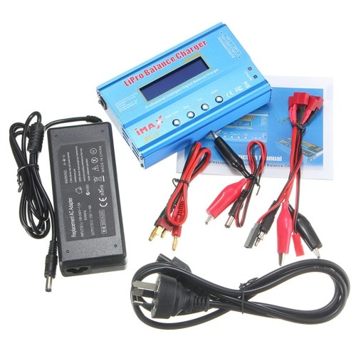 iMAX B6 Pantalla LCD Digital RC Lipo NiMh Li-ion Ni-Cd Cargador de equilibrio de la batería descargador con adaptador de CA