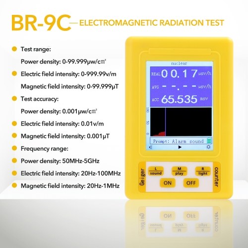 

BR-9C 2-in-1 Portable Digital Display Electromagnetic Radiation Detector