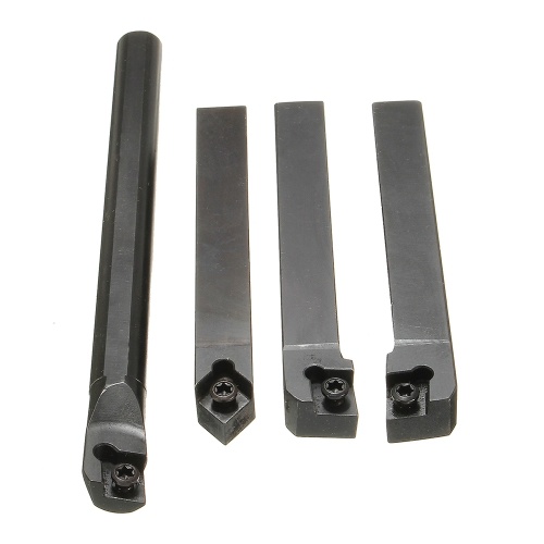 S12MSCLCR09+SCLCR1212H09+SCLCL1212H09+SCMCN1212H09 4 PCS 12MM Shank Lathe Turning Tool Holder Boring Bar + 10PCS Carbide Insert + 4PCS Wrench