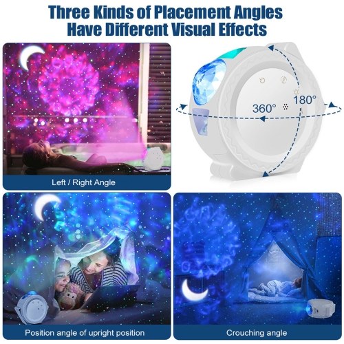 

Starry Star Projector USB Rechargeable LED Night Light Colorful Touching Voice Control Nebula Lamp Bedroom Bedside Decoration