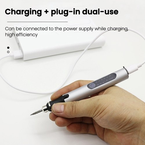 Portable Engraving Pen Mini Electric Drill Pen LED Speed Display Carving Pen Engraving Machine Graver Tools Rechargeable Grinding Machine