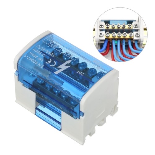 

Terminal Distribution Box Connection Box Junction Box with Cover Din Rail Terminal Block Line-divider Wire Terminal Block Guide Rail Type Installation