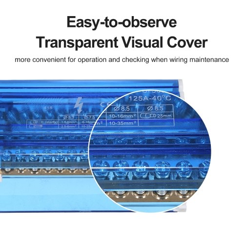 

Terminal Distribution Box Connection Box Junction Box with Cover Din Rail Terminal Block Line-divider Wire Terminal Block Guide Rail Type Installation