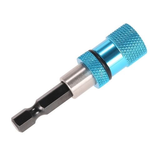 Stainless Steel Adjustable Screw Depth 1/4" Hex Shank Magnetic Extension Socket Screwdriver Bit Holder Bar For Electric Drill