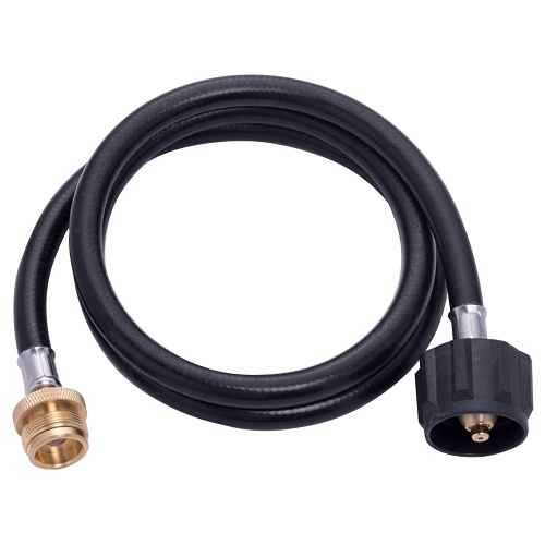 

4ft Propane Adapter Hose 1lb to 20lb Converter Replacement for QCC1 / Type1 Tank Connects 1lb Bulk Portable Appliance to 20lb Propane Tank