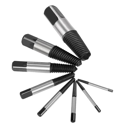 

8шт Разбитое Винт Extractor Remover Set Easy Out буровых долот Наборы инструментов для кран Треугольная клапан с Пластиковый корпу