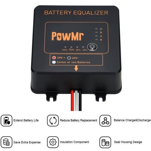 24V Battery Equalizer Battery Balancer ReCharger Controller For Gel LeadAcid Batteries 