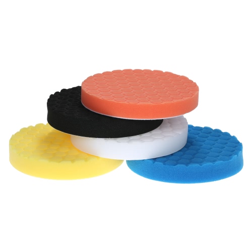 

5PCS Brand New 3" 80mm/4" 100mm/5" 125mm/6" 150mm/7" 180mm Car Polishing Pads Waxing Buffing Pad Sponge Kit Set for Car Polisher Buffer Waxer Sander Polishing Waxing Sealing Glaze