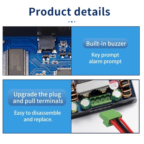 Digital Direct Current Voltage Regulator Powersupply Module Full Viewing Angle VA Color LCD Display Support Firmware Upgrading Solar Charging and Serial Communication Protocol 