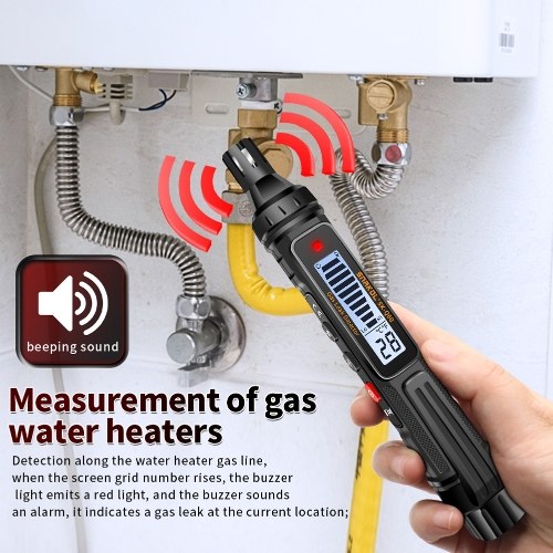 Handheld Combustible Gases Leak Detector Natural Gases Leakage Tester Portable Combustible Gases Concentration Test Meter Gases Sniffer Test with Sound Light Alarm Function 