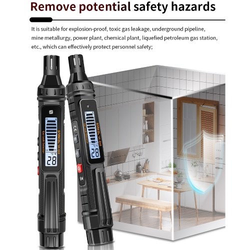 Handheld Combustible Gases Leak Detector Natural Gases Leakage Tester Portable Combustible Gases Concentration Test Meter Gases Sniffer Test with Sound Light Alarm Function 