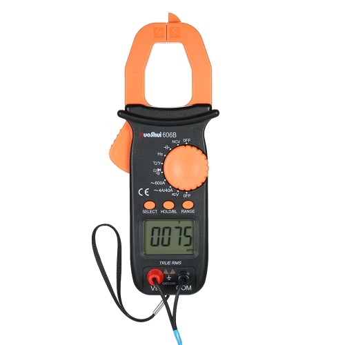 RuoShui Digital Clamp Meter 3999 Counts Auto Range Portable Handheld Multimeter w/ Backlight LCD Diaplay Measuring AC/DC Voltage AC Current Capacitance Resistance Frequency Continuity Diode Temperature Tester