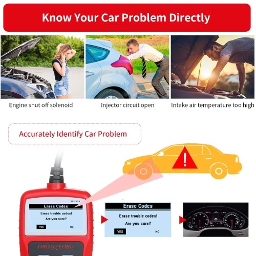 MS309 Universal O-B-D2 Scanner Leitor de Falhas Do Motor Automotivo PODE Ferramenta de Varredura de Diagnóstico Trabalho Para EUA Asiáticos Carros Europeus