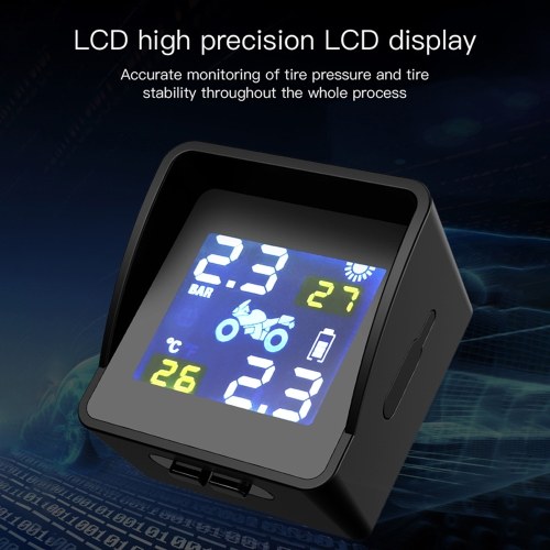 

Wireless Motorcycle Tire Pressure Monitoring System TPMS Waterproof Cordless High Accurancy Tire Pressure Tester