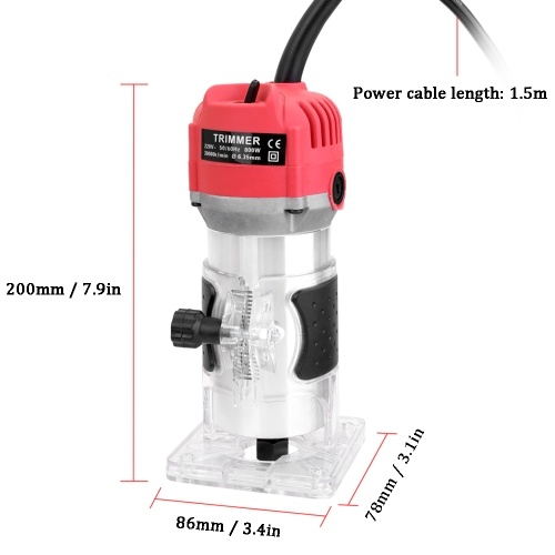 

Woodworking Electric Trimming Machine Engraving Electromechanical Wood Milling Slot Machine Copper Motor