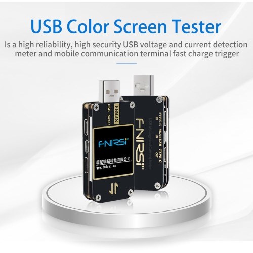 

FNB38 Current and Voltage Meter USB Tester QC4+PD3.0 2.0 PPS Fast Charging Protocol Capacity Test