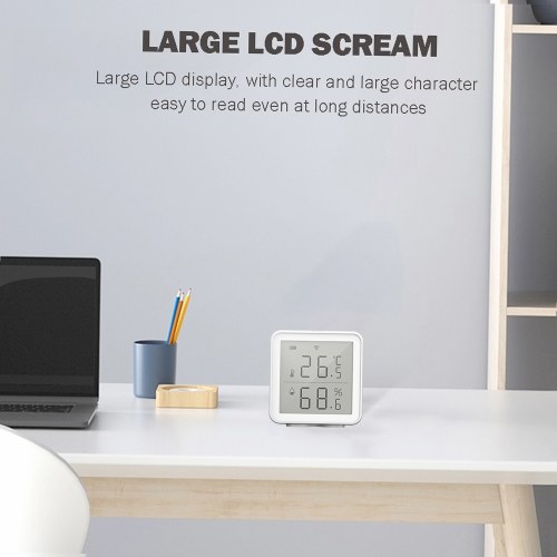 

WiFi Smart Temperature Humidity Sensor Compatible with Alexa 230ft Super Long Range Wireless Digital Hygrometer