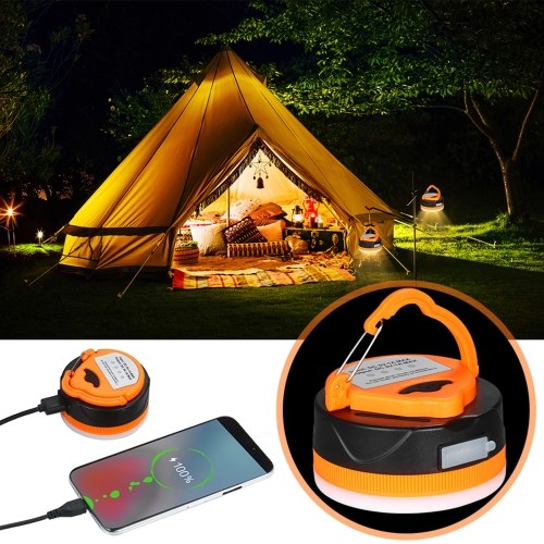 Camping Lights USB Rechargeable Camping Lantern 1600mAh Power Bank Outdoor LED Tent Light with 5 Modes