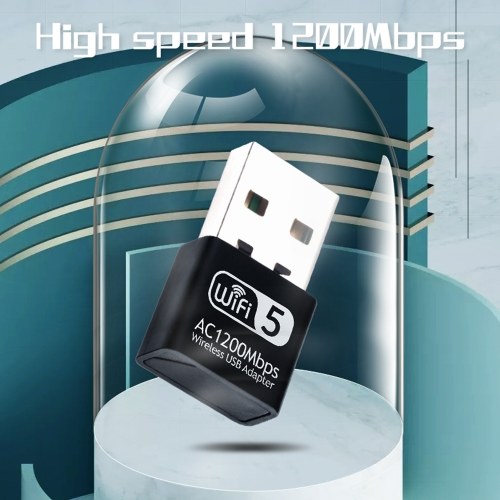 

2.4G 5G AC1200Mbps Беспроводная сетевая карта USB-адаптер Двухдиапазонный WIFI-приемник RTL8812