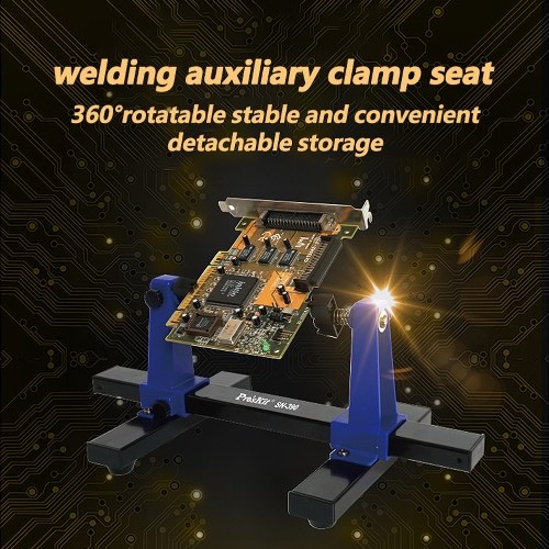 

SN-390 Adjustable Soldering Clamp Holder 360 Degree Rotation Fixture Holder Printed Circuit Board Fixture Device Soldering Repairing Tool