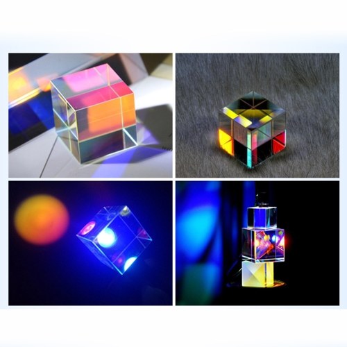 

Optical Color Cube Prism 0.7 Inch for Option Multi-Color Toy and Desktop Decor Used for Physics Science Photography Decoration Adults and Kids