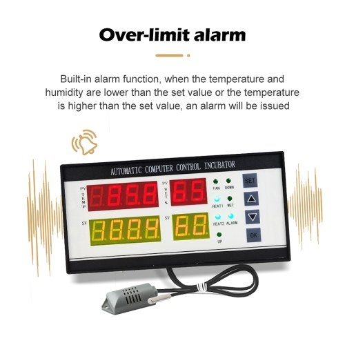 

Intelligent Eggs Incubator Controller Clear Definition Digital Display Temperature and Humidity Controlling Device High Accurate T/H Controlling Device